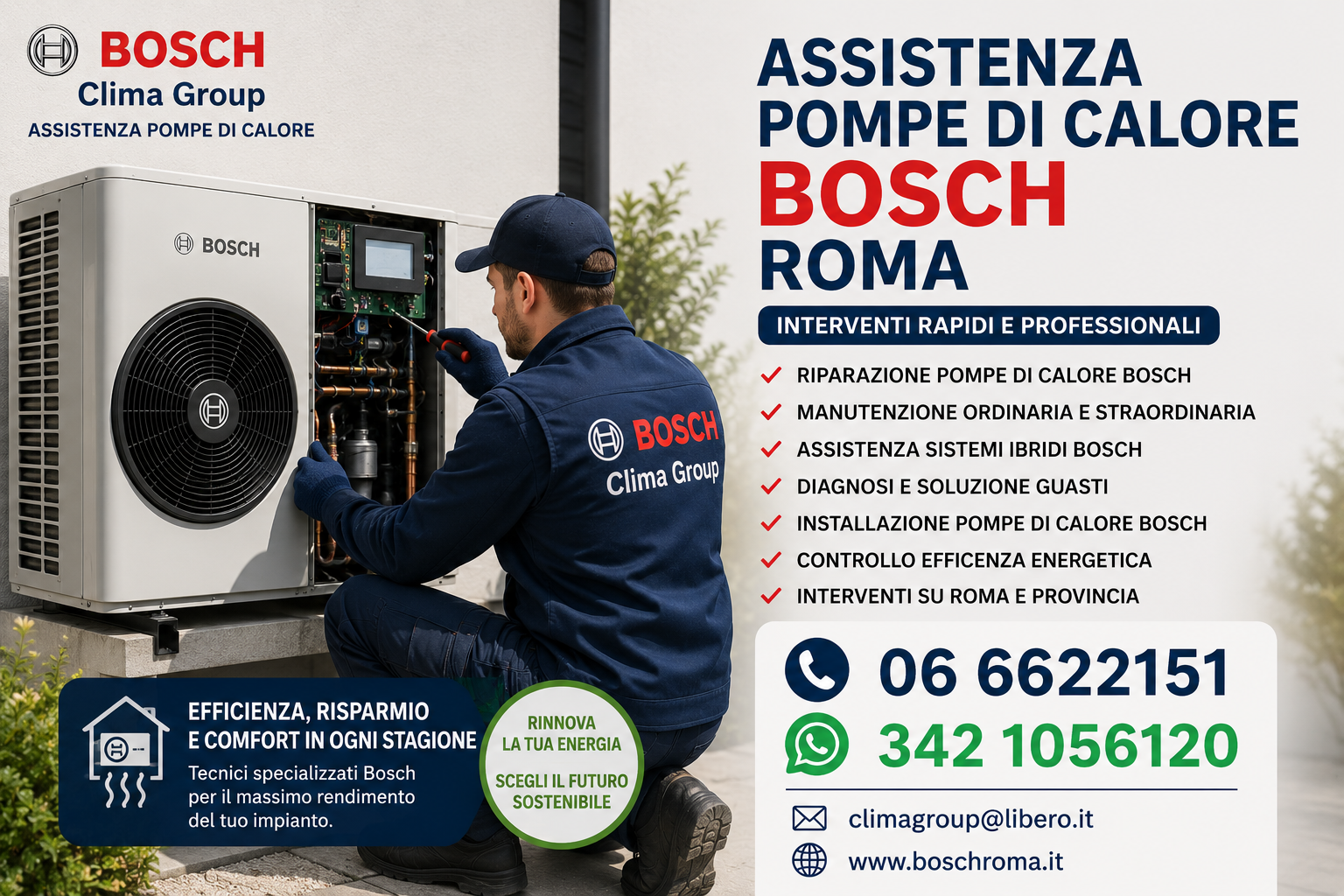 Assistenza Pompe di Calore Bosch Roma