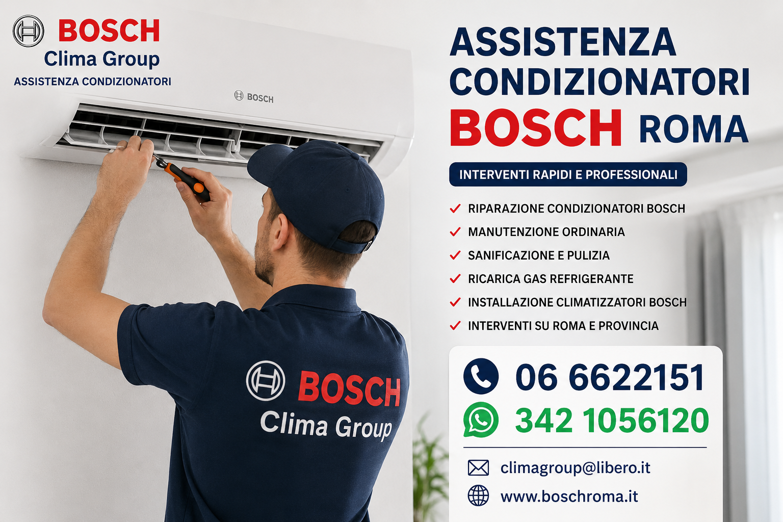 Assistenza Condizionatori Bosch Roma